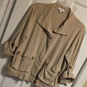 Women's Beige Utility Jacket